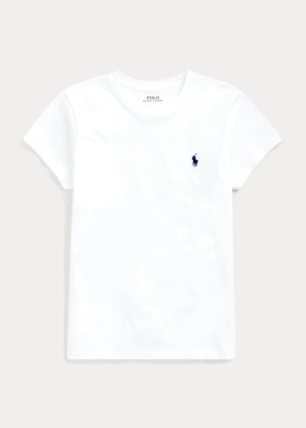 Polo Ralph Lauren Cotton Crewneck T Shirt Dame Danmark (HCFZO5231)